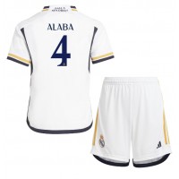 Real Madrid David Alaba #4 Hemmadräkt Barn 2023-24 Kortärmad (+ Korta byxor)